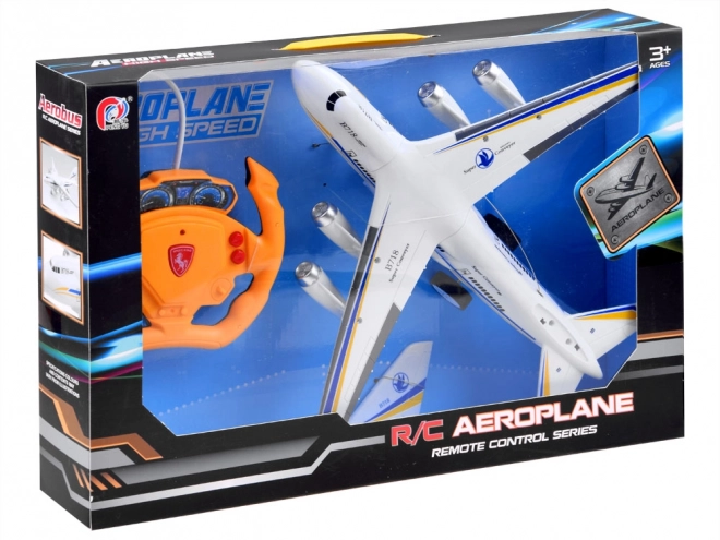 Avion pasager telecomandat RC cu lumini