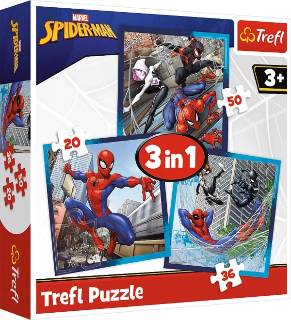 Puzzle 3 în 1 Spider-Man Prieteni Arachinoizi