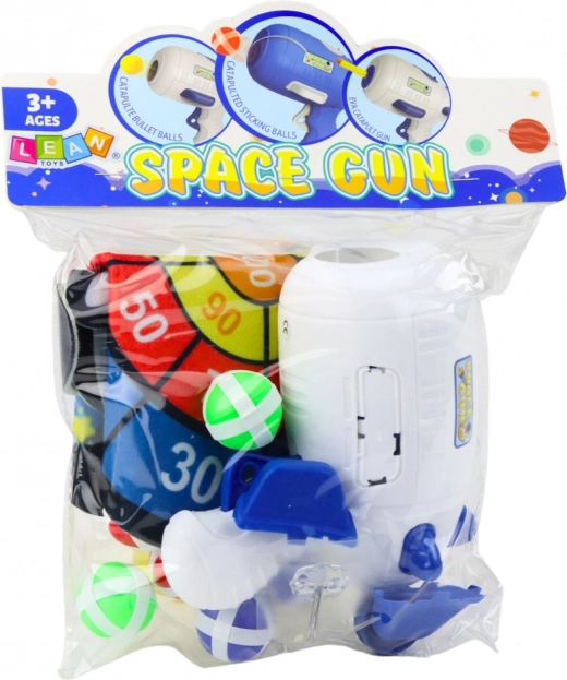 Joc de dexteritate Tragere cosmică cu pistol și mingi cu arici