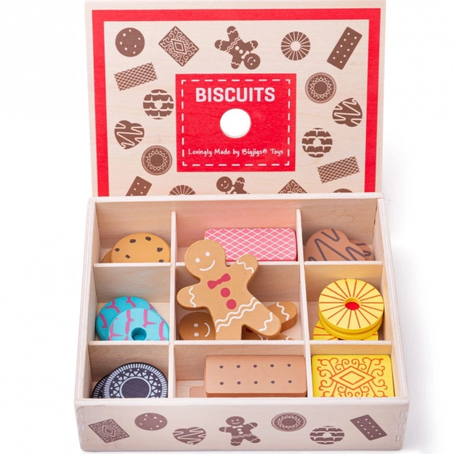 cutie de biscuiți din lemn Bigjigs Toys