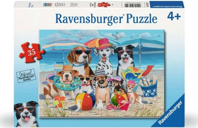 Puzzle prieteni animaliere pe plajă Ravensburger
