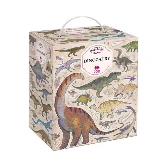 Puzzle 200 de piese Dinozaurii Puzzlove