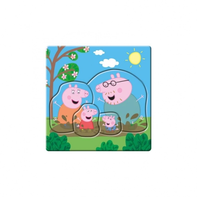 Puzzle DINO Baby Peppa Pig și Familia 3 în 1