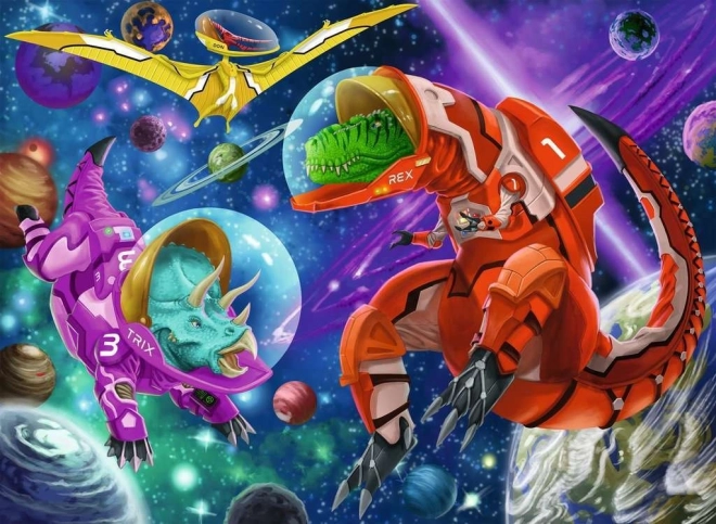 Puzzle RAVENSBURGER Dinozauri în spațiu XXL 200 de piese