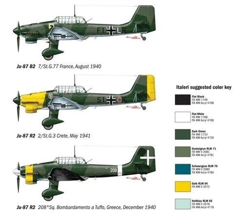 Model avion JU-87 B2 Stuka