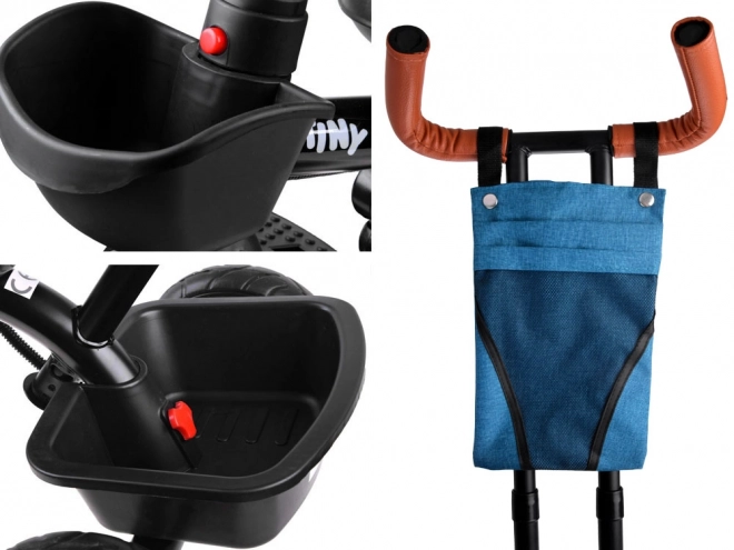 Tricicletă pentru copii Tiny Bike 3 în 1 cu parasolar – Verde