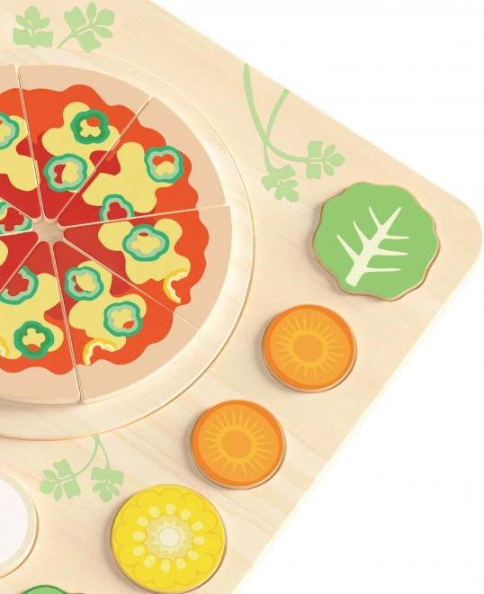 CLASSIC WORLD Pizza din lemn pentru feliere, puzzle 22 de piese