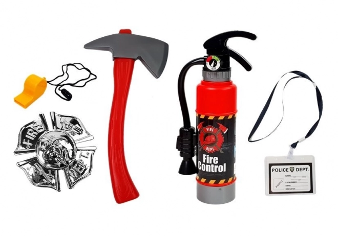 Costum de pompier pentru copii cu accesorii