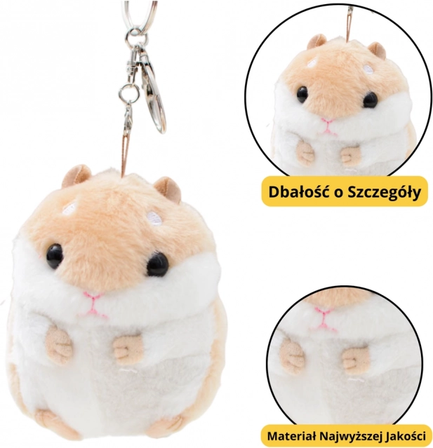 Breloc Hamster Pufos Bej