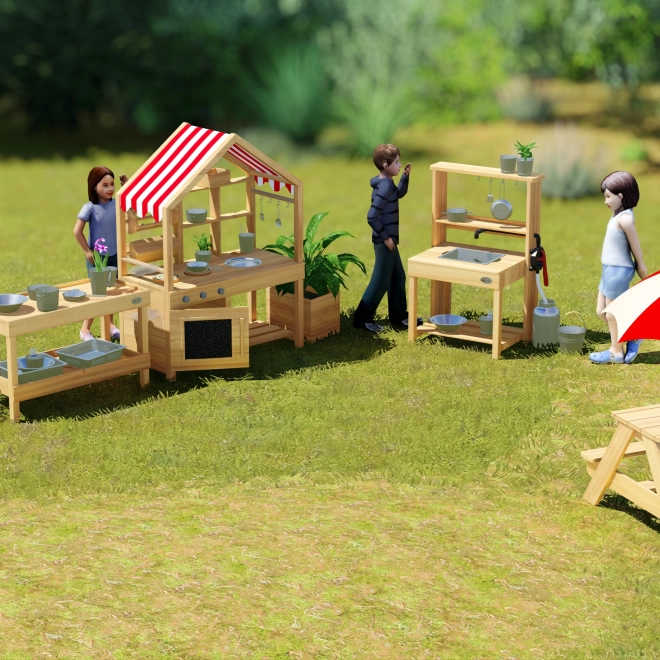 Pult de bucătărie din lemn Classic World EDU