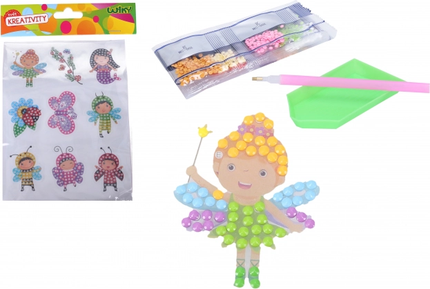 Set creativ autocolante cu diamante – mix de zâne