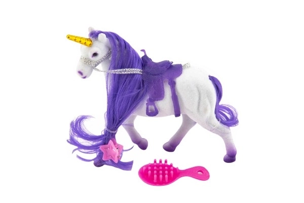 Unicorn de jucărie pentru coafat 15cm cu accesorii