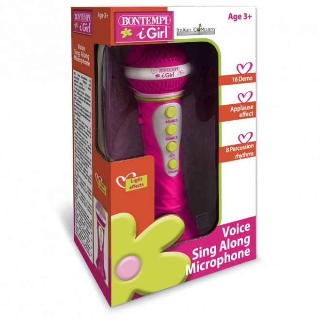 Microfon karaoke cu efecte luminoase