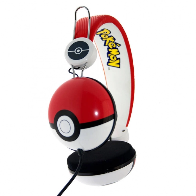 Căști cu fir pentru copii otl pokémon pokeball roșu