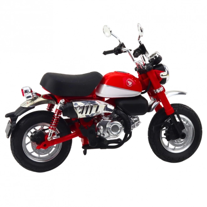 Motocicletă clasică retro din metal roșie 1:12