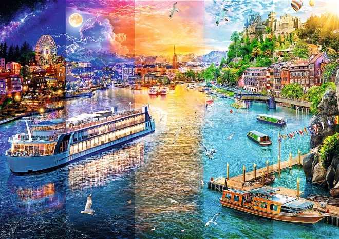 Puzzle Rejs pe râu 1000 de piese