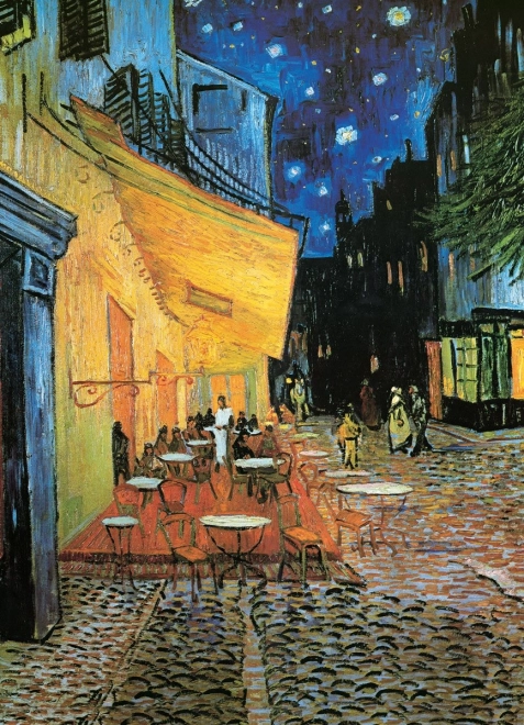 Puzzle terasa cafenelei în noapte 1000 piese