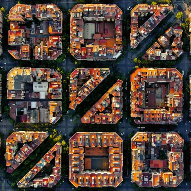 Calendar de notițe Barcelona 2026, 30 x 30 cm
