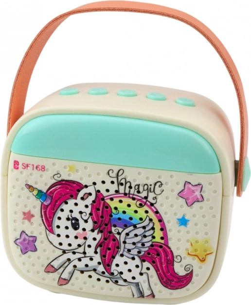 Set karaoke pentru copii cu unicorn și microfon Bluetooth