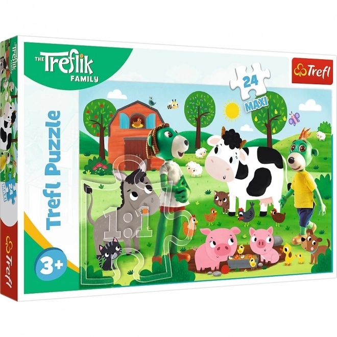 Puzzle maxi cu 24 de piese - Familia Treflik