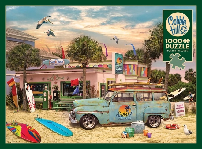 Puzzle Cabana Surferului 1000 bucăți de la Cobble Hill