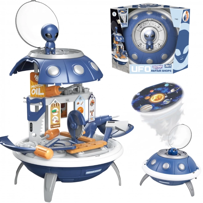 Set cosmic pentru copii: proiector, rucsac și atelier UFO