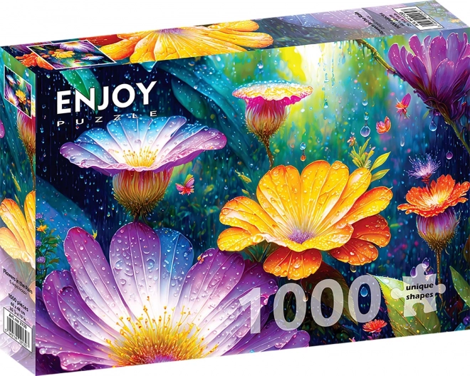 Puzzle flori în ploaie - 1000 piese