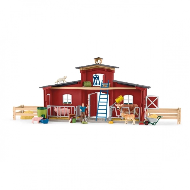 Set figurine marele hambar cu animale și accesorii Farm World