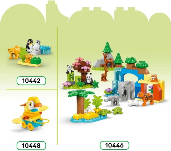 Set de construcție LEGO DUPLO 3 în 1: Dinozauri pe Roți