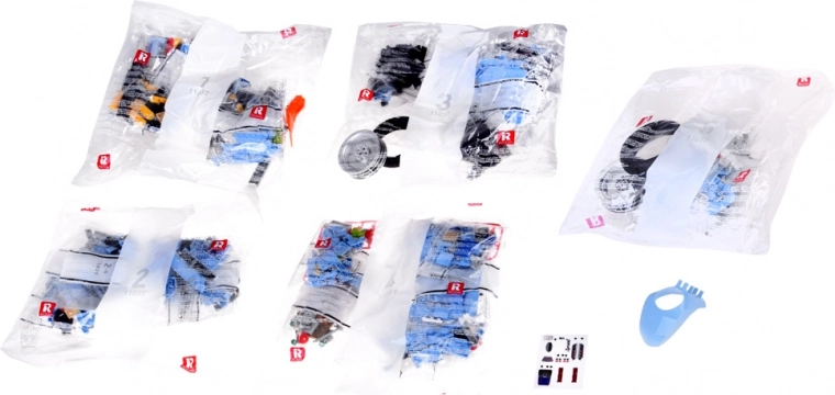 Construcție clară din punguțe numerotate