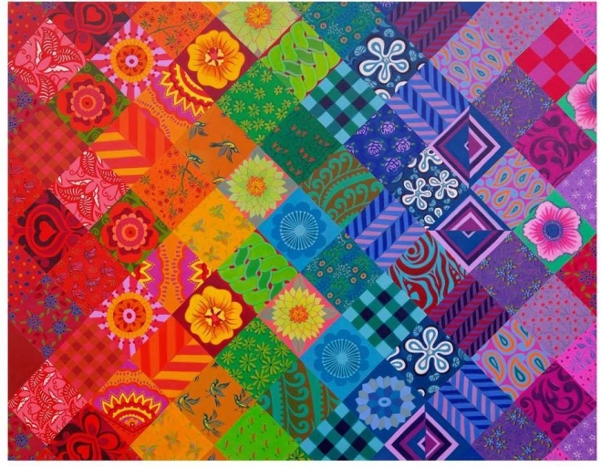 Puzzle Patchwork Curcubeu 1000 piese