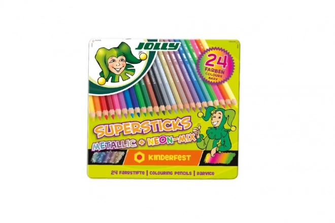 Creioane Supersticks 24 culori inclusiv metalice și neon