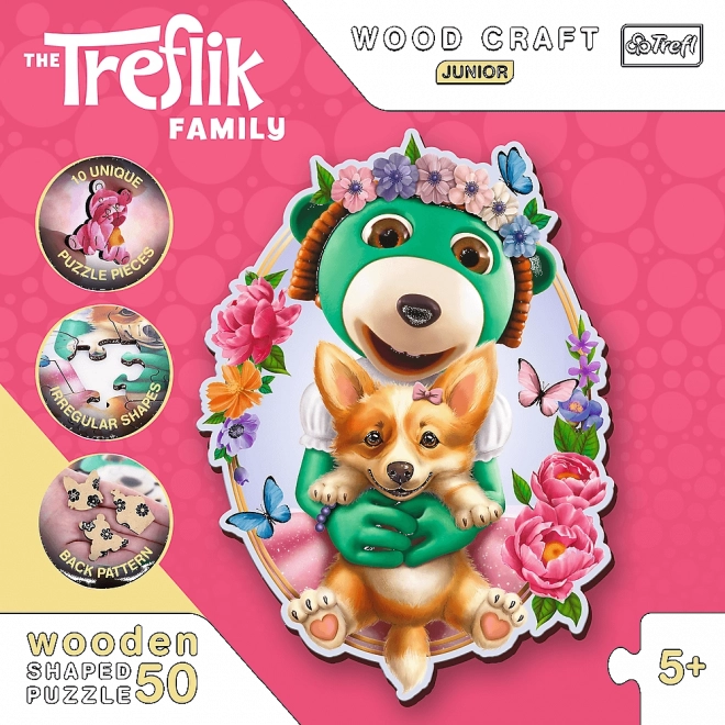 Puzzle Lemn Craft Junior Ștreflocii fericiți 50 piese