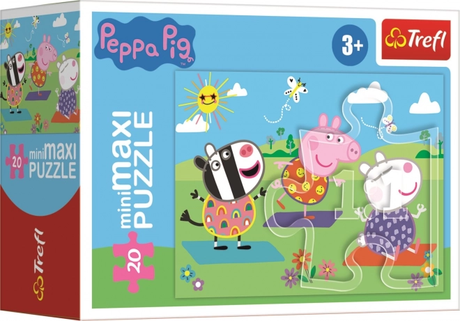 Minipuzzle miniMaxi 20 piese Peppa Pig în cutie 11x8cm