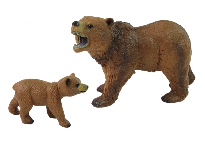 Set 2 figurine urs grizzly cu pui