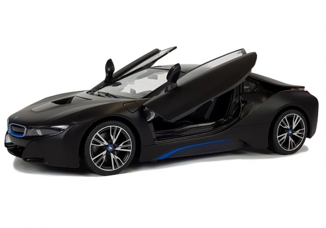 Auto R/C BMW i8 Rastar 1:14 negru uși automate