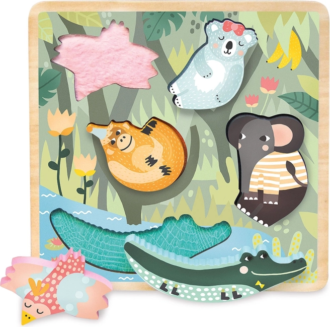 Puzzle senzorial din lemn Jungle VILAC