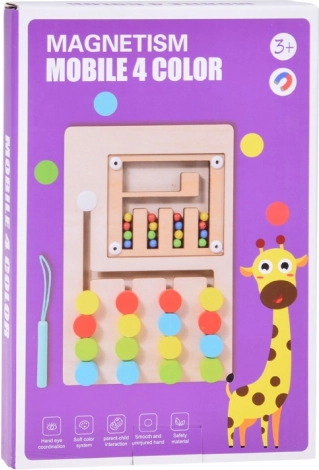 Jucărie Montessori Magnetică din Lemn cu Bile