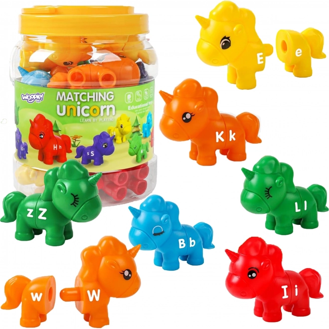 Figurine Montessori Unicorn Dopasuj Literki