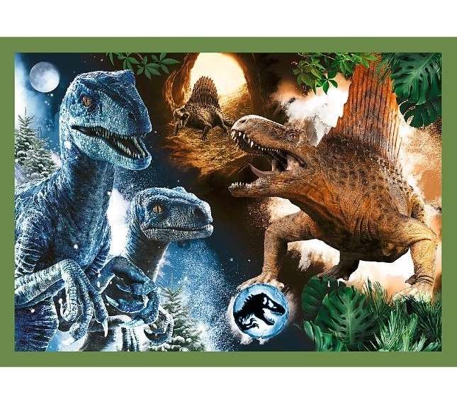 Puzzle 4 în 1 Dinozauri periculoși Jurassic World