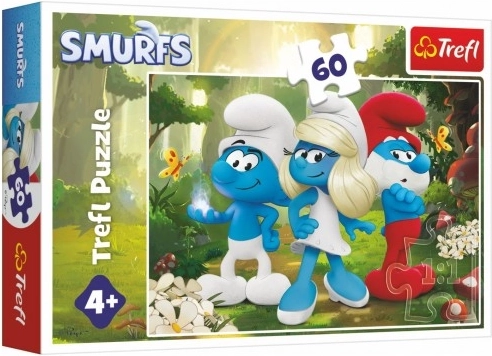 Puzzle Ștrumfii Pădurea Fermecată 60 piese