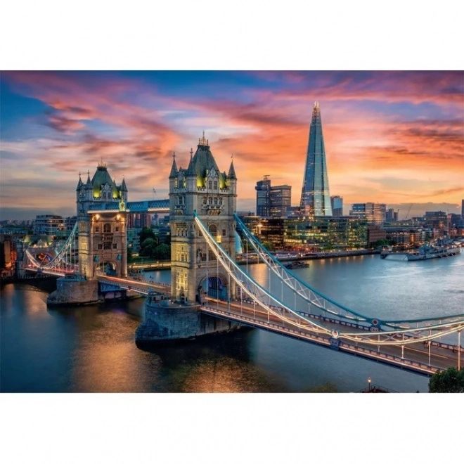 Puzzle 1500 piese - Apus de soare peste Londra