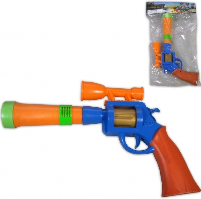 Pistolă din plastic pentru micii luptători