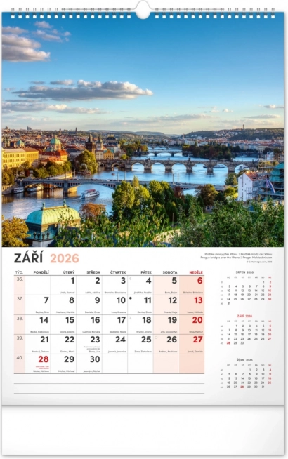 Calendar de perete Praga 2026