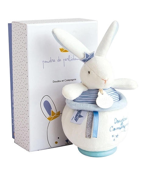 Set cadou doudou - iepuraș de pluș marinar muzical 14 cm