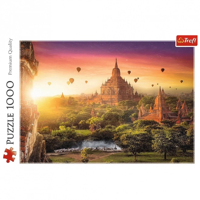 Puzzle Templul Antic Birmanie de 1000 Piese