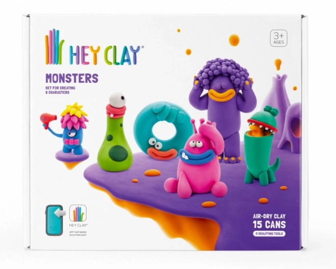 Set monștri de plastilină Hey Clay