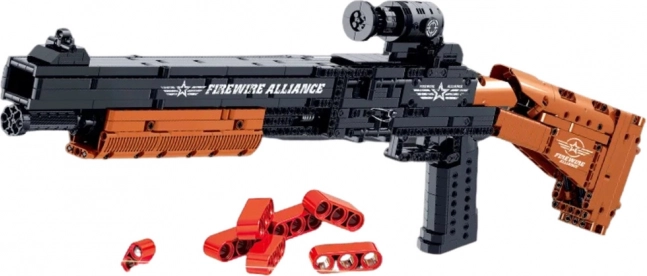 Set de construcție carabină M4 BERNELLI cu funcție de tragere – 1137 piese