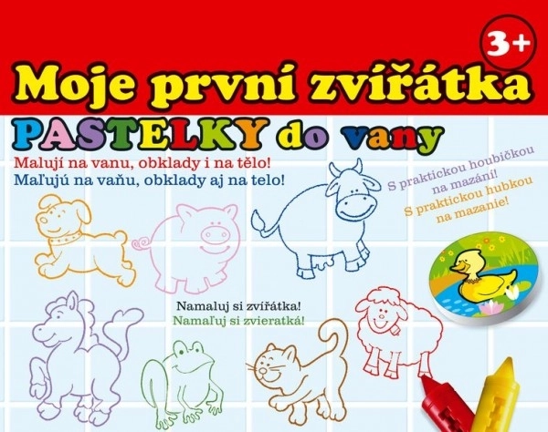 Pastelke de baie Prima Mea Zoo Set 10 cu Burete