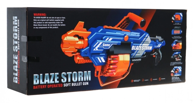 pistol automat pentru copii Blaze Storm cu 40 de proiectile din spumă